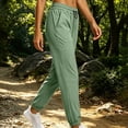 thumbnail image 5 of WIZUTIZ Women's Tapered Jogger Pants Elastic Waist Drawstring Side Pockets Athletic Sweatpants Workout Running Hiking Soft Stretchy Comfy Everyday, 5 of 6