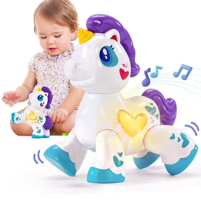 Lámpara musical Toy Hahaland Unicorn para niña de 1 año
