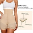 thumbnail image 4 of Fajas moldeadoras de abdomen for mujer, pantalones cortos moldeadores sin tirantes, levantadores de glúteos con cremallera en la entrepierna, 4 of 6