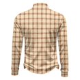 thumbnail image 4 of Men's Plaid Waffle Knit Sweatshirt Quarter Zip Pullover Stand Collar Long Sleeve Loose Fit Casual Sweatshirt For Fall Winter Daily Wear, L, 4 of 7