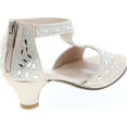 thumbnail image 5 of Link Excited-95K Girl's Glitter Rhinestone T-Strap Back Zipper Wrapped Heel Sandals, 5 of 7
