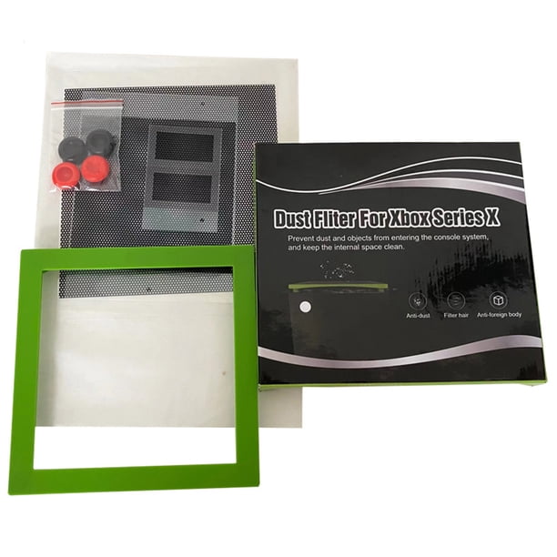 Juego Cubierta Antipolvo Soporte Cubierta Filtro Polvo Superior PVC para Xbox Series X (verde)