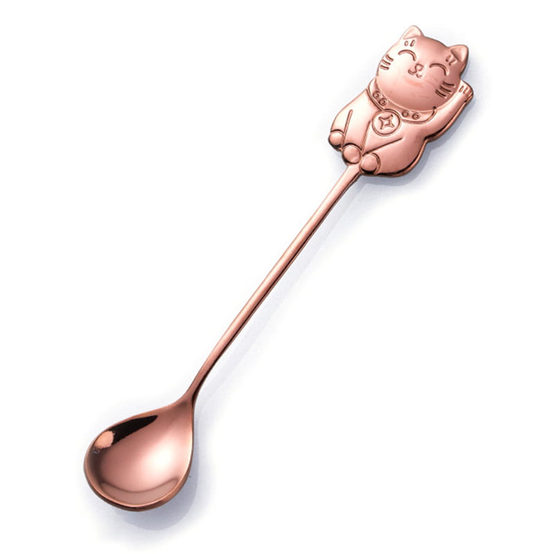 HD_ Stainless Steel Animal Paw Claw Coffee Drink Dessert Kitchen Mixing Spoon Gr 