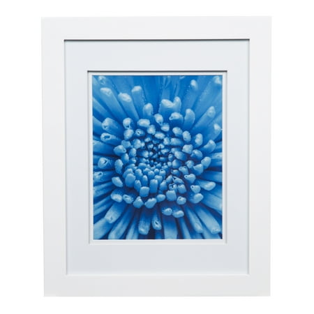 Gallery Solutions 11x14 Wide White Frame with Double Mat For 8x10