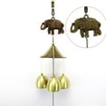 thumbnail image 2 of Yesbay Vintage Elephant Metal Wind Chimes Antirust Bell Hanging Window Balcony Decor,Wind Chimes, 2 of 7