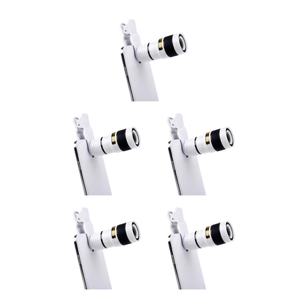 Sidaley Objetivos externos para cámara Universal portátil 8X óptico telescopio Cámara lente Clip teléfono móvil telescopio distancia Focal larga Type2 NO2