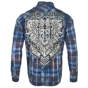Xtreme Couture by Affliction Mens Button Down Shirt Stone Eagle