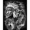 thumbnail image 1 of Kit de pintura al óleo de indios y lobos de dibujo por números, cuadro sin marco, decoración de pared FLhrweasw Nuevo, 1 of 9