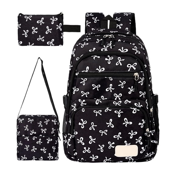 Large Capacity Backpack Student Back-to-School Lovely Bows Carry on Bag,Lightweight Travel Daypack