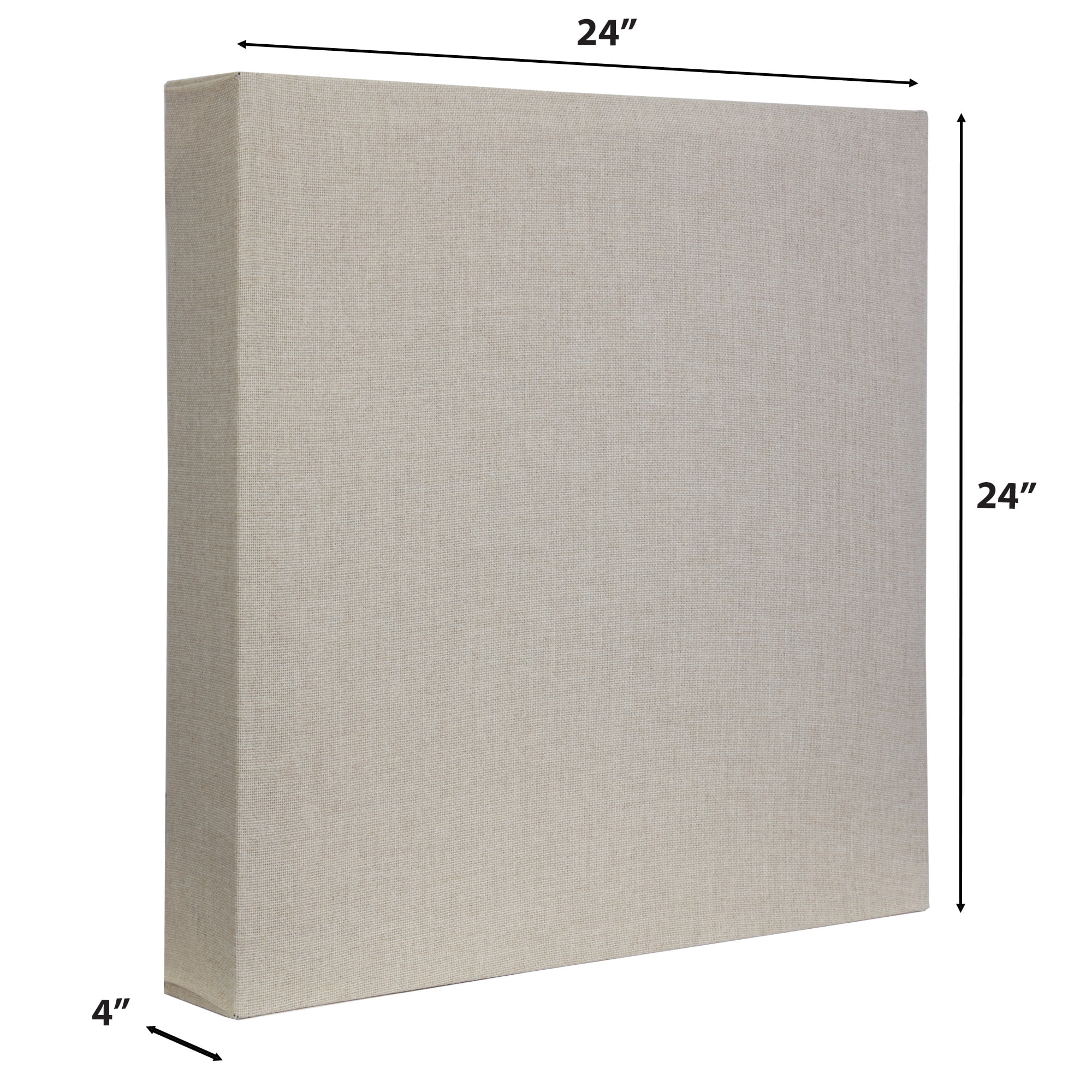 ATS Acoustics ECO Panel Low-VOC Professional Studio Recording Booth Sound Absorbing Acoustic Panel 24" x 24" x 4" (Cream)