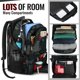 thumbnail image 2 of Mochila de viaje YOREPEK extra grande 50 L resistente al agua 50 L, 2 of 8