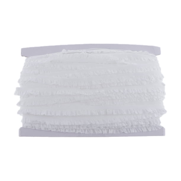 Cinta de Encaje Elástico Bordada Tela Encajes Apliques pa Mano Blanco Sunnimix Ribete de encaje elástico multiusos