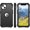 Black, variant on iPhone 13 Case 6.1", Slim Hybrid Heavy Duty Rugged Defender Armor Cover Shockproof Anti-Scratch 3 In 1 Silicone Bumper Hard PC Back Case for Apple iPhone 13 6.1", Black