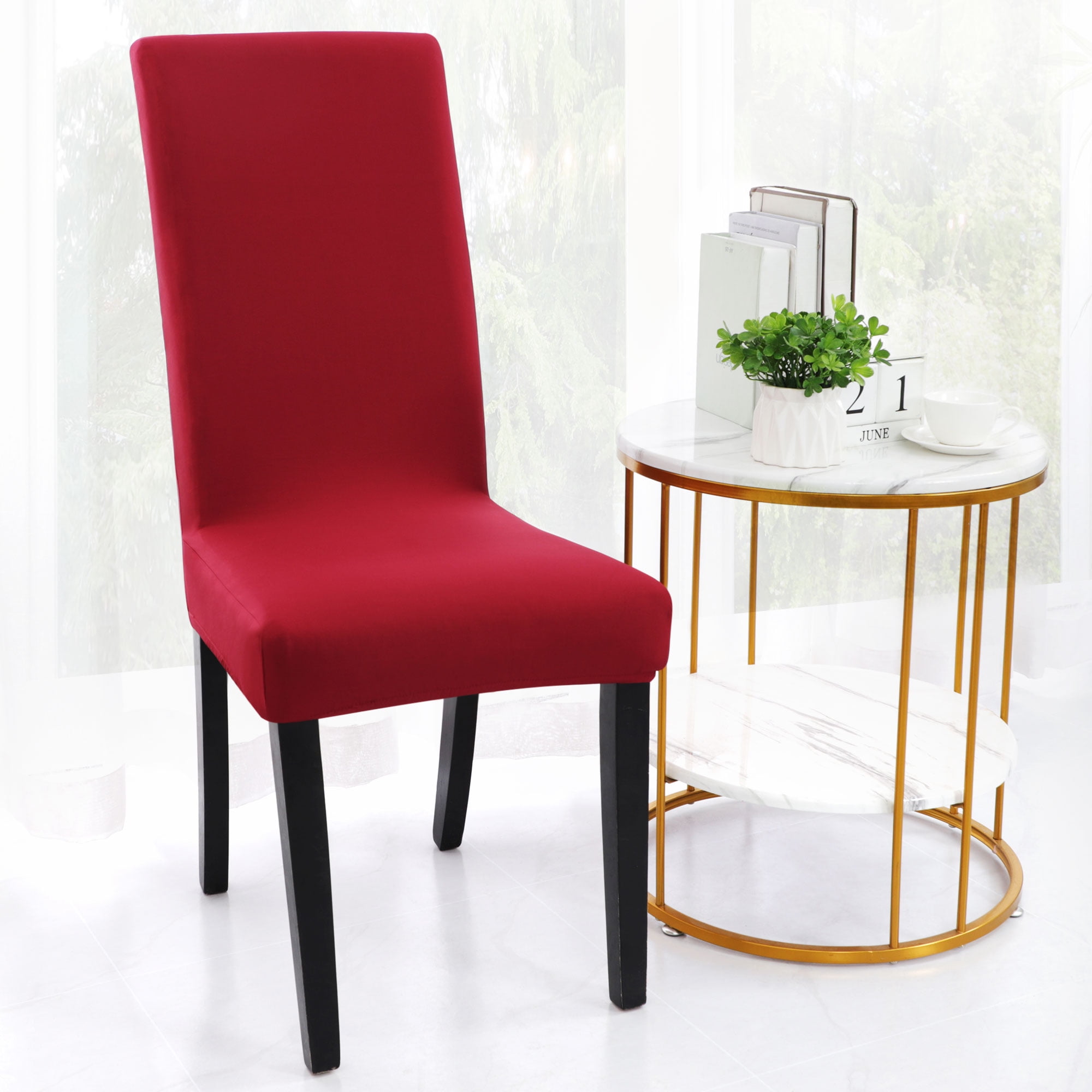 Details about   1/4/6PC Premium Spandex Stretch Chair Covers Stretch Dining Room Seat Slipcovers 