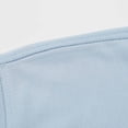 thumbnail image 4 of Sakmal Collared Mens Blue Short Sleeve Solid Classic Henley Style Three Button Henley Closure Tees Tops, 4 of 8