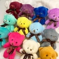 thumbnail image 4 of 30 piezas nuevas de 21 colores, mini llavero de oso de peluche de 12 cm, lindo oso colorido, juguetes de peluche para niña, colgante para bolso, regalos para niños, 4 of 5