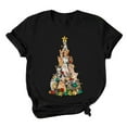 thumbnail image 4 of Abcnature Merry Christmas Tree T-Shirt Women's Cute Christmas Gnomies Graphic Tees Holiday Short Sleeve Tshirt Xmas Buffalo Plaid Red T-Shirt For Men Women T-Shirt Black,A L, 4 of 6
