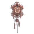 thumbnail image 6 of Retro Wall Clock, Wooden Cuckoo Clock for Indoor Brown, 6 of 11