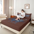 thumbnail image 4 of Homewish Wildlife Moose Deer Bed Sheets, Western Lake House King Sheets, Teens Kids Boys Girls Sheet Set, Luxury Bedroom Decor, 4pcs, 4 of 7