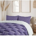 thumbnail image 6 of Ambesonne Abstract Duvet Cover Set, Plaid Print with Stripes, 2-Calking, Purple Quartz, 6 of 7
