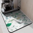 thumbnail image 3 of Highly Absorbent Dish Drying Mat - Beautiful Sage Green Leaves - Microfiber & Reversible for Kitchen and Coffee Bar, 3 of 7