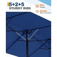 thumbnail image 2 of Patio Umbrella with Base Included, Double-Sided Outdoor Market Rectangle Umbrellas with Crank Handle for Pool, Deck, Backyard, 2 of 5