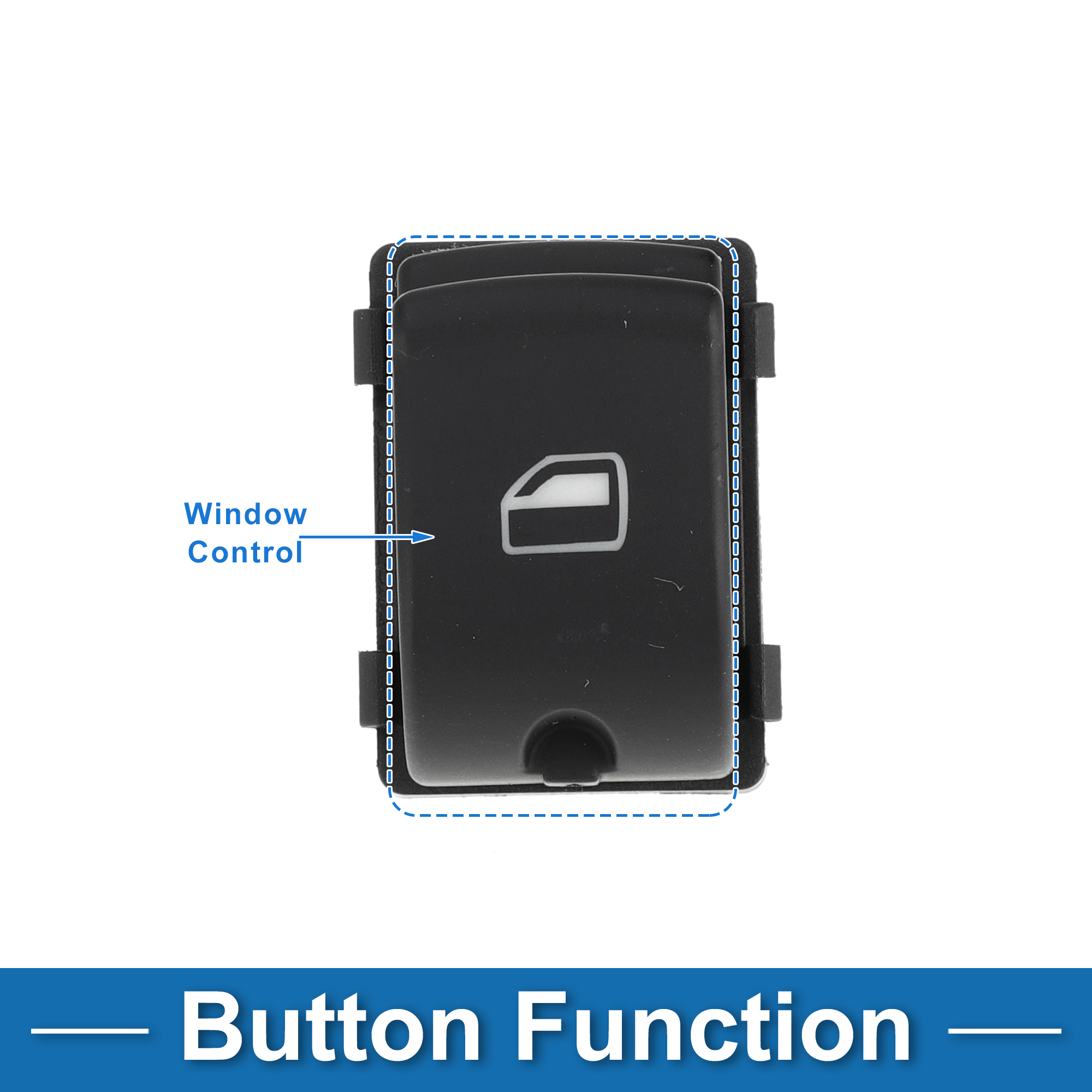 Unique Bargains Power Window Switch Passenger Side for Audi A4 A6 Black