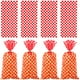 thumbnail image 2 of Xiao Hua 150 bolsas de celofán con cierres giratorios para dulces, galletas, repostería, pasteles, bodas, cumpleaños (rojo y blanco), 2 of 3