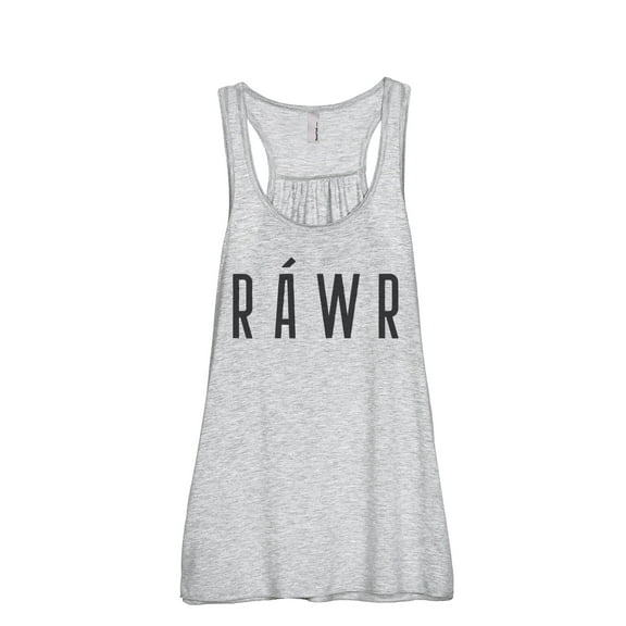 RAWR Only (Height is off, measured by letters and not ' ) Women's Fashion Sleeveless Flowy Racerback Workout Yoga Tank Top Sp