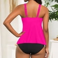 thumbnail image 3 of PMVFHDE Plus Size Swimsuit For Women Flowy Printed Tankini Top With Adjustable Straps And Matching Full Coverage Bottoms, 3 of 4