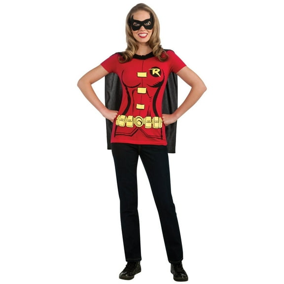 DC Comics Classic Robin Costume Top for Adults by Rubies, Women's Medium
