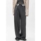 thumbnail image 1 of Pantalones de traje de color contrastante con cintura de diseño para mujer, pantalones de pierna ancha holgados y ajustados de cintura alta para primavera y otoño, tendencia ins, 1 of 5