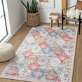 thumbnail image 4 of Toyoso 3x5 Area Rug Living Room Rugs - Washable Vintage Floral Soft Thin Large Rug Indoor Floor No Slip Rug Carpet for Bedroom Under Dining Table Home Office Decor - Multi Red, 4 of 9