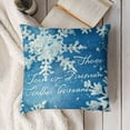 thumbnail image 3 of Hello Blue Decorative Throw Pillow Covers, It's Cozy Inside Christmas Porch Outdoor Home Decor, Couch Cushion Case, 3 of 5