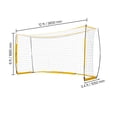 thumbnail image 2 of VEVOR Portable Soccer Goal, 12x6 ft Adults Kids Backyard Soccer Net, Large Practice Soccer Net, Steel Fiberglass Structure Training Goal Set, All-Weather Outdoor Soccer Goals with Carry Bag, Yellow, 2 of 9