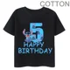 thumbnail image 2 of Camiseta negra de Lilo Stitch para niños, número de cumpleaños 1-14, ropa informal para niños y niñas, camisetas de dibujos animados de anime para niños, 2 of 5
