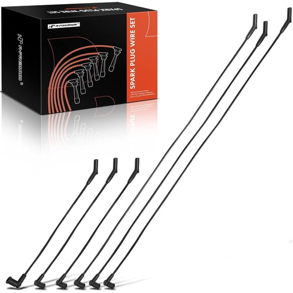 A-Premium Ignition Spark Plug Wires Set of 6 Compatible with Ford F-150 2001-2008 F-150 Heritage 2004 E-150 E-250 E-150 Econoline Club Wagon V6 4.2L