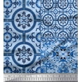 thumbnail image 1 of Soimoi Poly Georgette Fabric Damask Patchwork Print Fabric by Yard 42 Inch Wide, 1 of 3