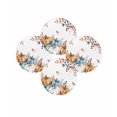 thumbnail image 7 of 13 Inch Round Placemats Set of 4, Orange Blue Grey Fall Non Slip Heat Insulation PP Table Mats, Thanksgiving Pumpkins Botanical Washable Place Mats for Kitchen Dining Party Table Decor, 7 of 7