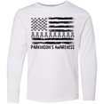 thumbnail image 3 of Inktastic Parkinson's Awareness Gray Ribbons and Flag Long Sleeve Youth T-Shirt, 3 of 5