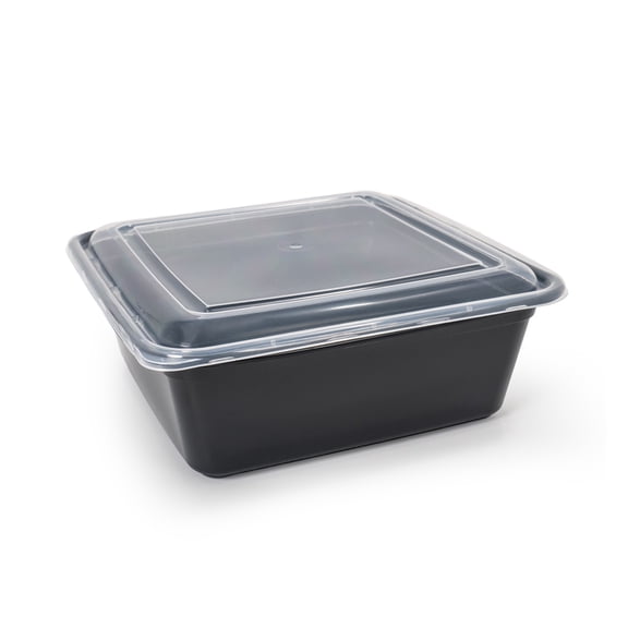 Mainstays 5-Pack 8-Cup Tall Square Meal Prep Containers with Lids, BPA-Free, Microwave & Dishwasher Safe, Well Suited to Refrigerator Organization