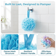 thumbnail image 2 of Extra Large Loofah Sponge, 4 Pack Shower Loofah Bath Sponge, 5.9 Inch Colorful Mesh Shower Sponge Loofa Luffa for Gentle Exfoliating Bath & Shower, 2 of 7
