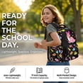 thumbnail image 2 of Kuiaobaty Dinosaur Floral Print Backpack Set with Lunch Bag for Girls Boys 17 Inch Backpack Lunch Box with Bottle Holder Large Capacity Bookbag with Pencil Case for School Travel Camping, 2 of 7