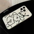 thumbnail image 5 of Cute Puppy Dog Pig Line Drawing Letters Soft  for iPhone Case (White,iPhone 15), 5 of 6