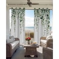 thumbnail image 4 of Green Eucalyptus Branches Blackout Curtains 84 Inches Long for Bedroom, Spring Botanical Leaves Vines Thermal Insulated Room Darkening Black Out Window Curtain Panels Grommet Drapes for Living Room, 4 of 8