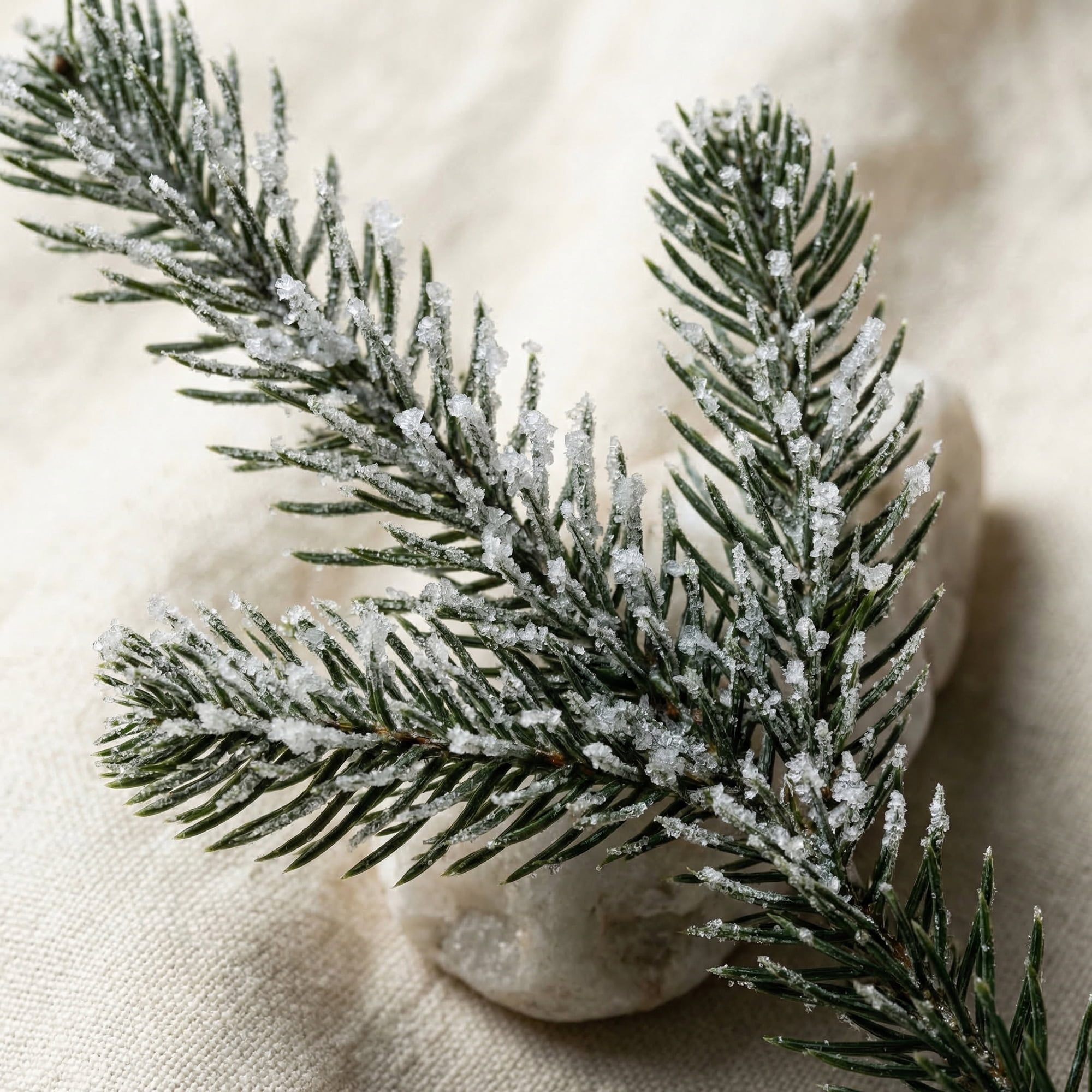 Unique Bargains 12pcs Artificial Fir Pine Branches Snowflake Green 9.4"
