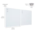 thumbnail image 2 of ECR4Kids MessageStor Dry-Erase Glass Board and Magnets, Office Essentials, White, 2-Pack, 2 of 9
