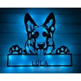 thumbnail image 4 of Craftnamesign Personalized GSD German Shepherd Husky Metal LED Light, Custom Dog Lover Name Sign, 4 of 5