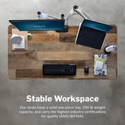 Vari 60” x 30 VariDesk Electric Height Adjustable Standing Desk Computer Table, Reclaimed Wood