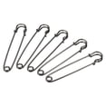 thumbnail image 1 of Uxcell Safety Pins 3.5 Inch Large Metal Sewing Pins Black 10Pcs, 1 of 5